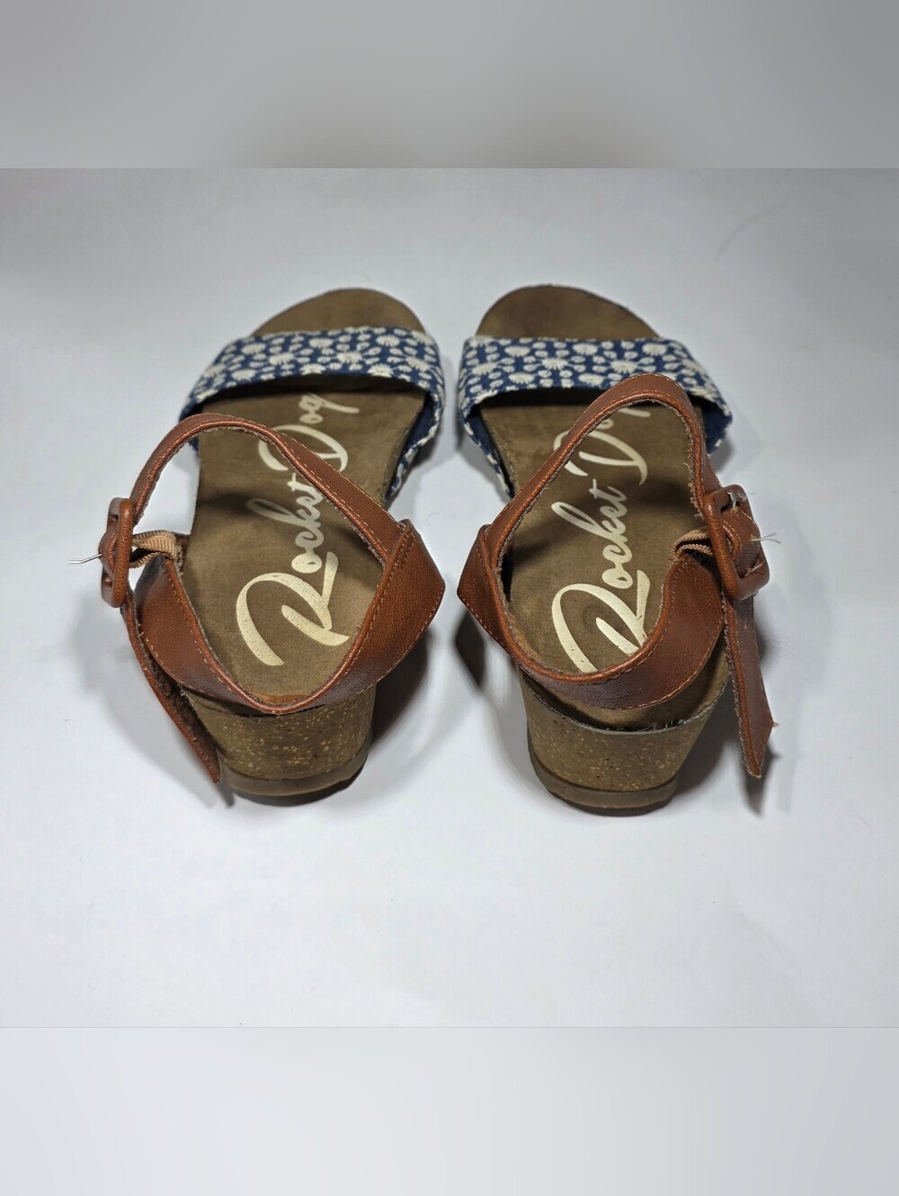 Rocket Dog Women's Floral Daisy Print Flat Sandals Brown Ankle Strap Size 6.5 - Picture 5 of 6